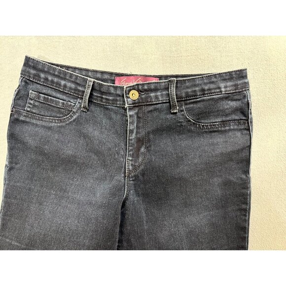 Gloria Vanderbilt Womens Sadie Capri Jeans Straight Leg Stretch Dark Blue Size 8 - Picture 3 of 11